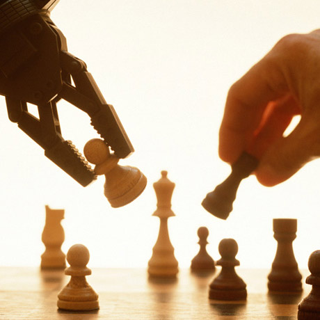 שחמט אדם נגד מכונה